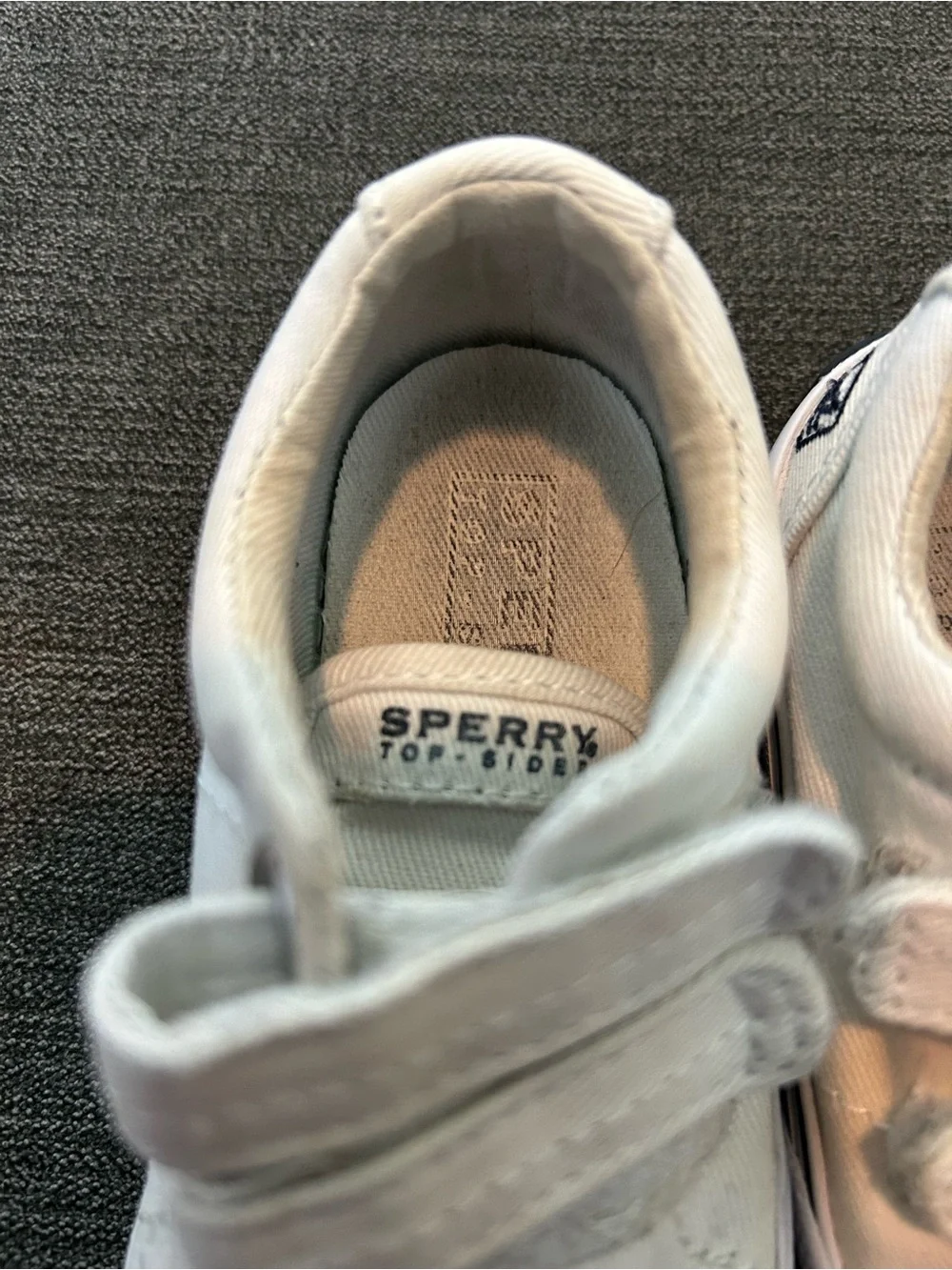 Sperry White Canvas Kids Slip-On Sneakers